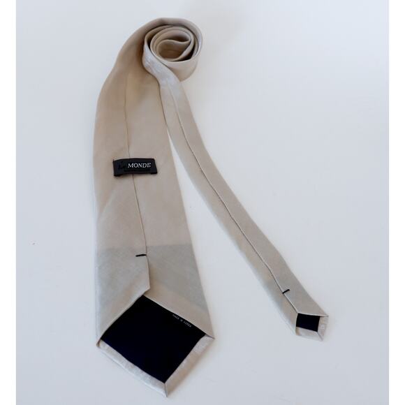 VTG 90s Le Monde Iridescent Necktie Business Corporate Wedding Classic Grandpa - Picture 8 of 13